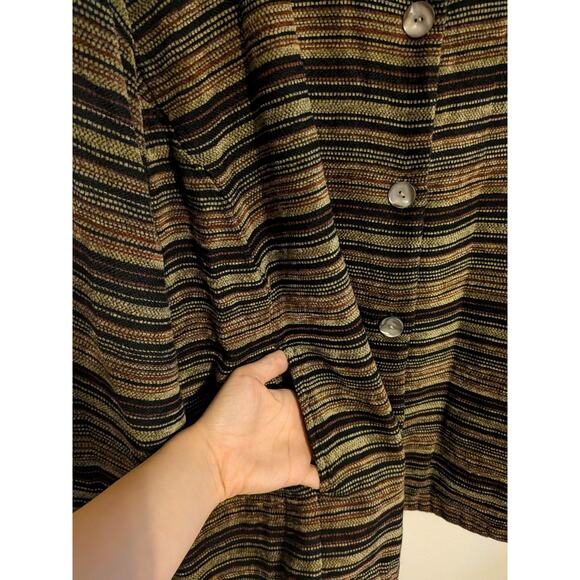 white stag black and red striped button down jacket size 22W - Picture 4 of 5